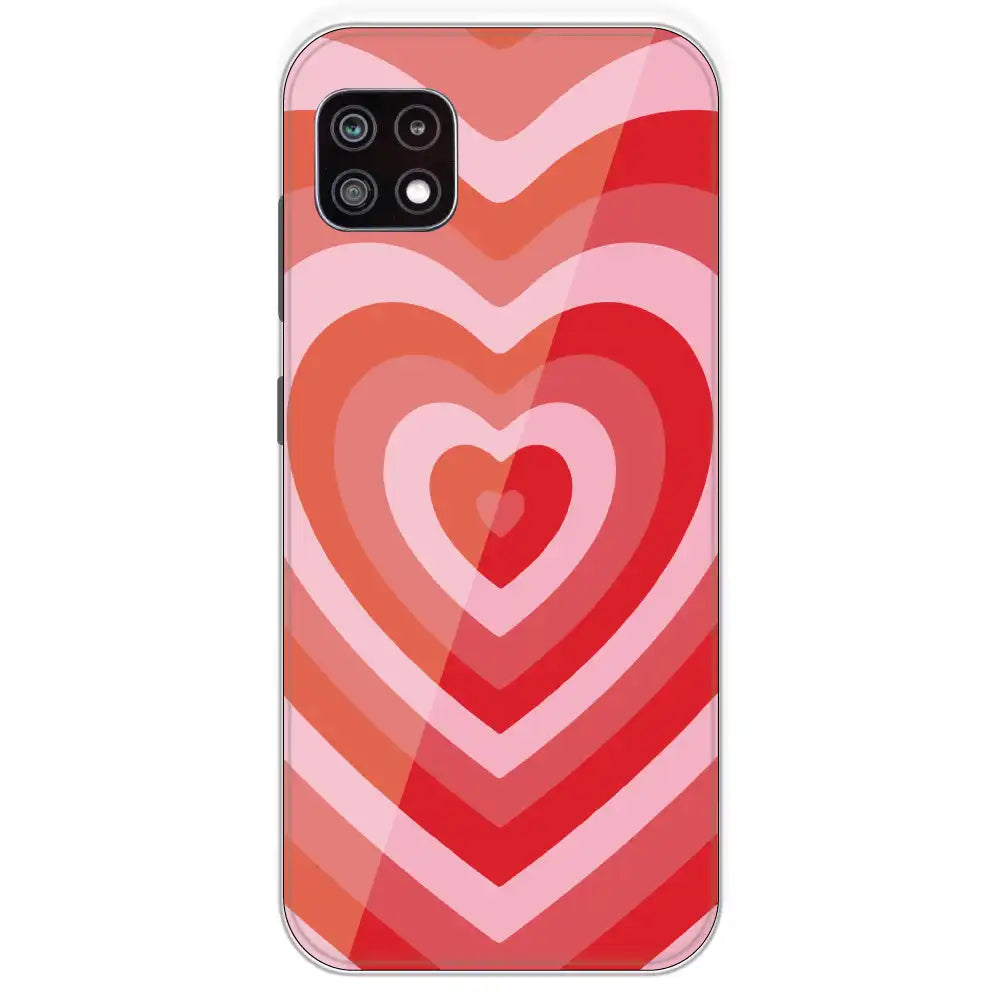 Red Hearts - Printed Silicone Case For Samsung Galaxy A22