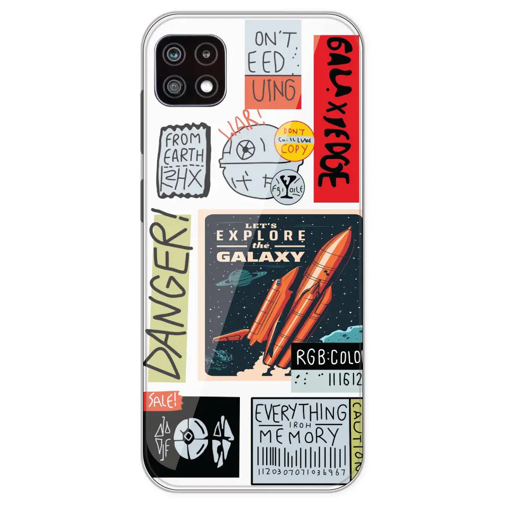 Galaxy - Clear Printed Silicone Case For Samsung Galaxy A22