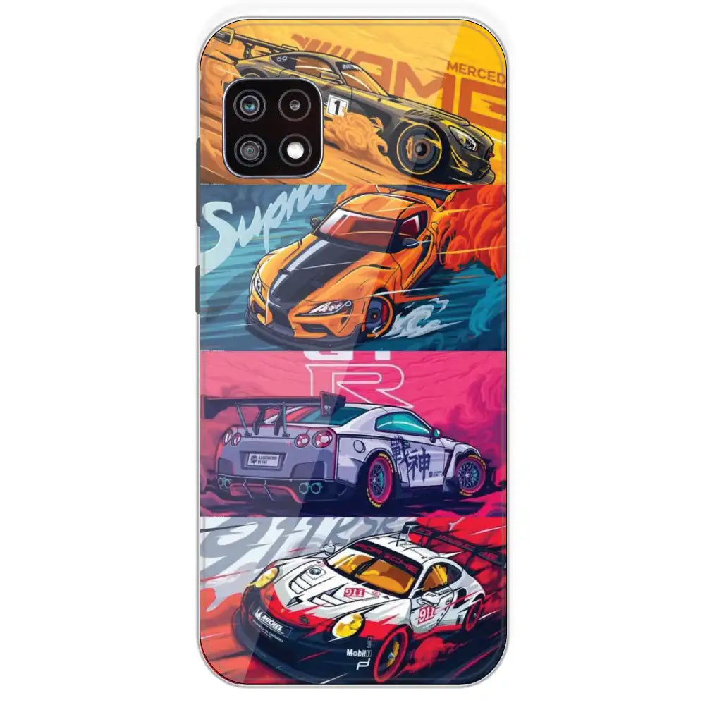 Sports Cars - Printed Silicone Case For Samsung Galaxy A22
