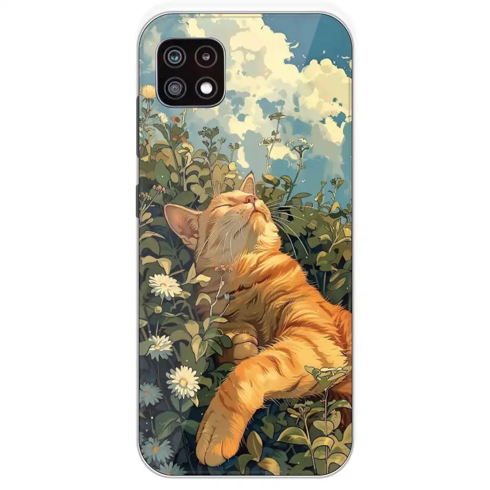 Garfield Sleeping - Printed Silicone Case For Samsung Galaxy A22