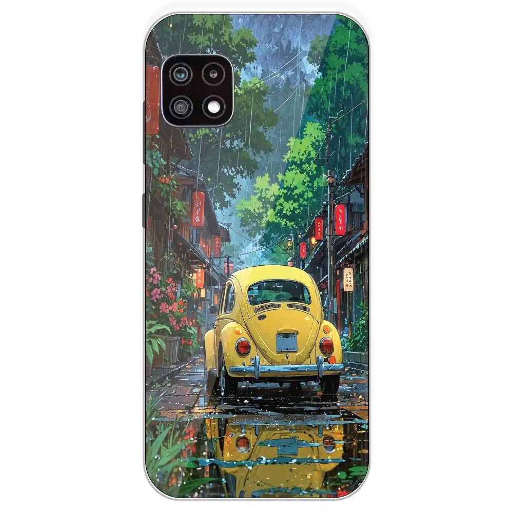 Yellow Bettle - Printed Silicone Case For Samsung Galaxy A22