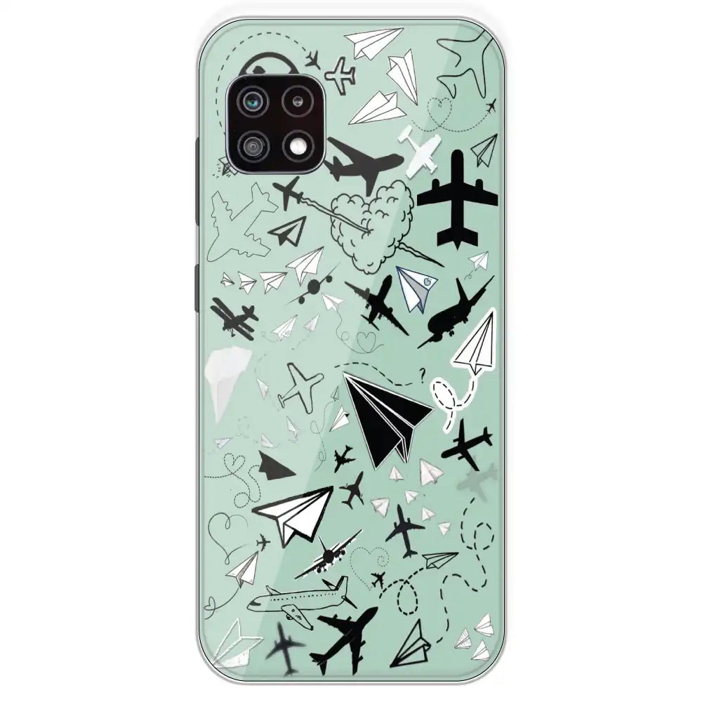 Planes - Printed Silicone Case For Samsung Galaxy A22