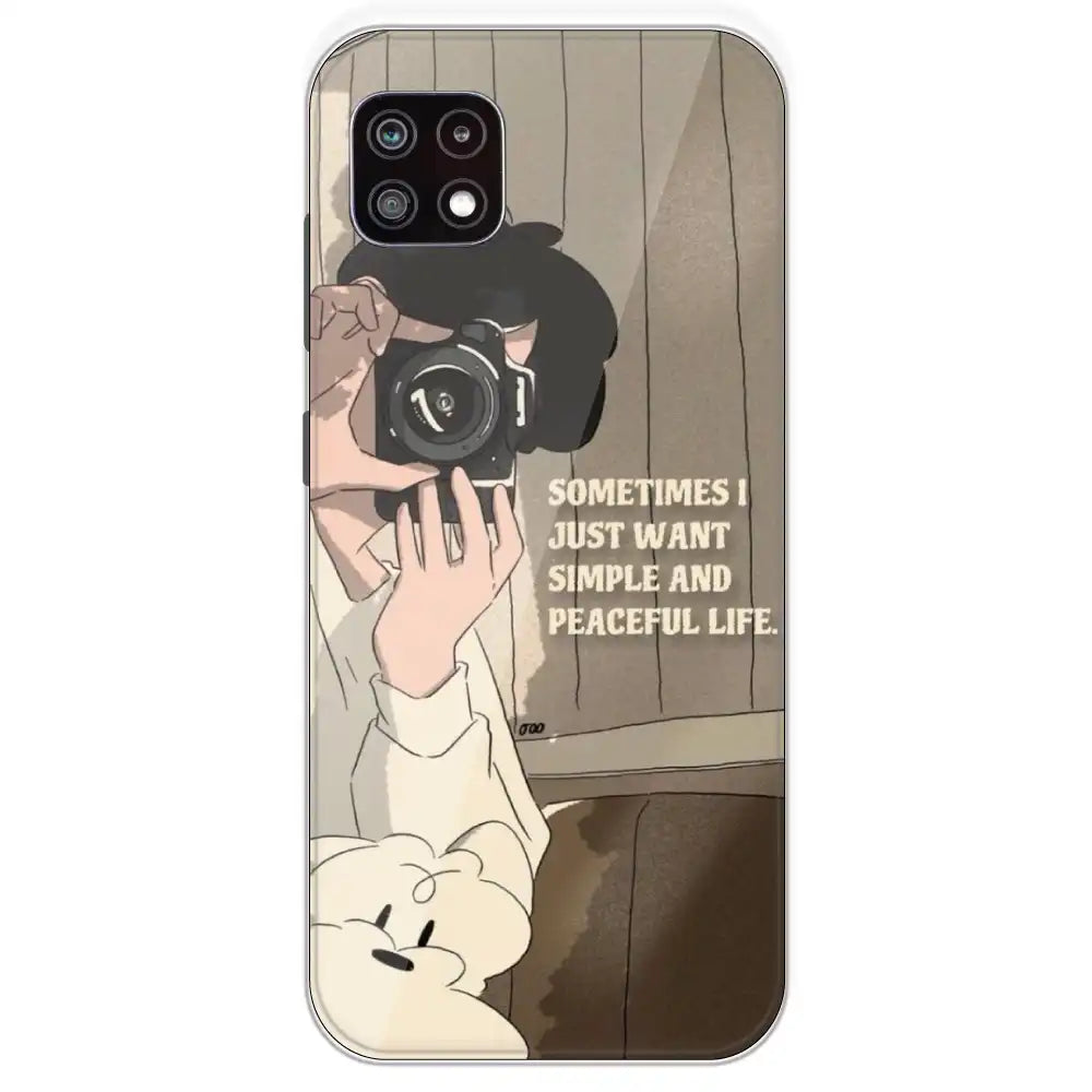 Photographer - Printed Silicone Case For Samsung Galaxy A22