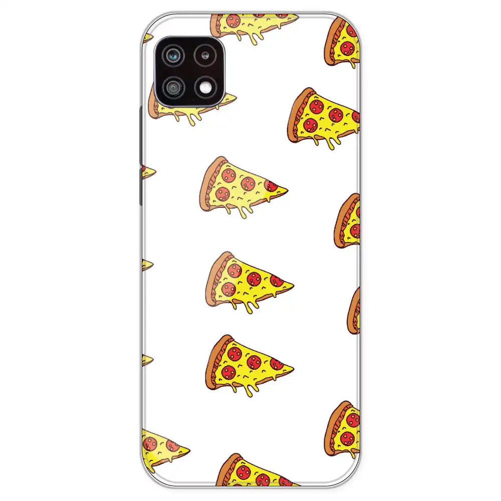 Pizza - Clear Printed Silicone Case For Samsung Galaxy A22