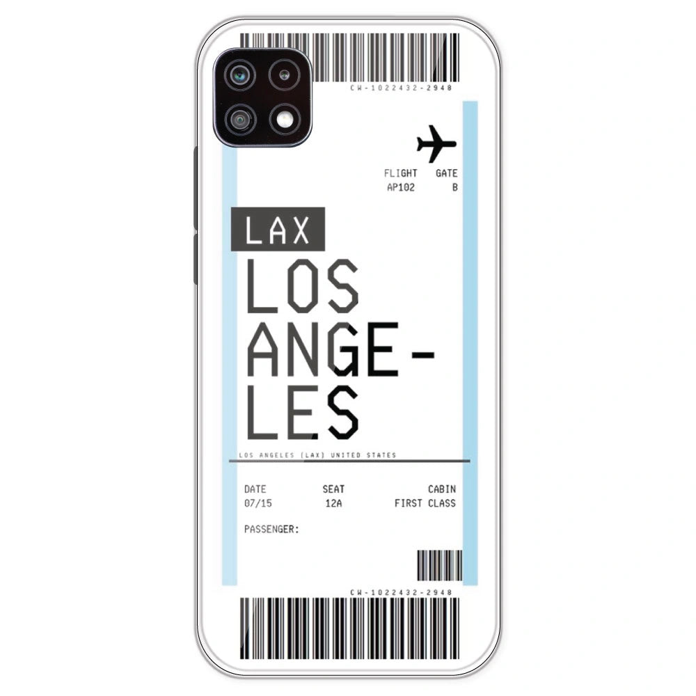 Los Angeles Ticket - Clear Printed Silicone Case For Samsung Galaxy A22