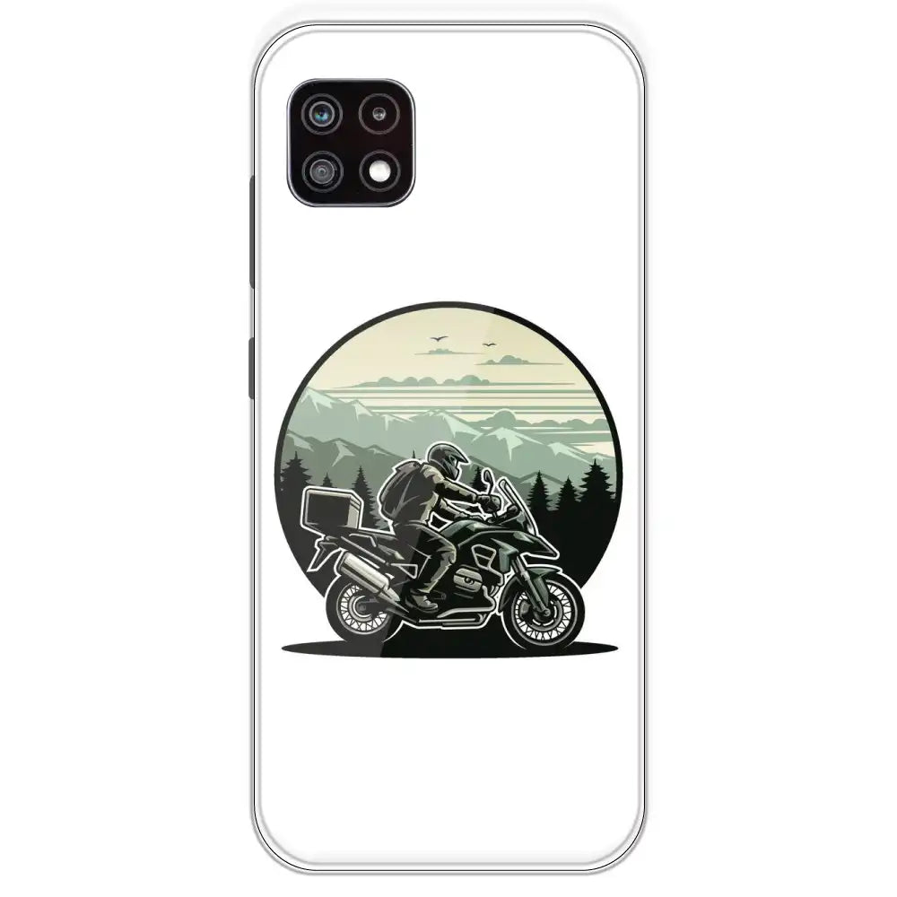 Biker - Printed Silicone Case For Samsung Galaxy A22