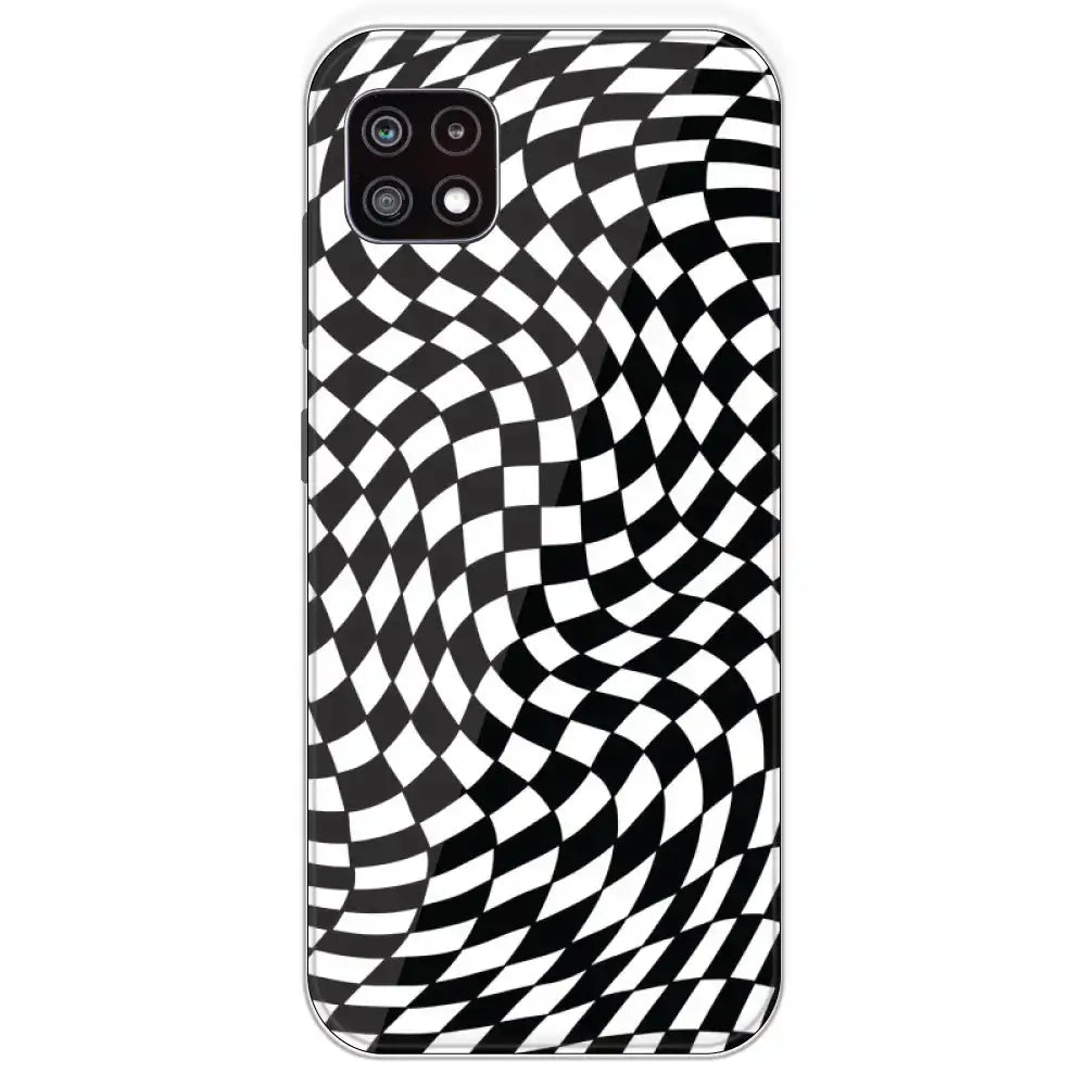 Checks - Printed Silicone Case For Samsung Galaxy A22
