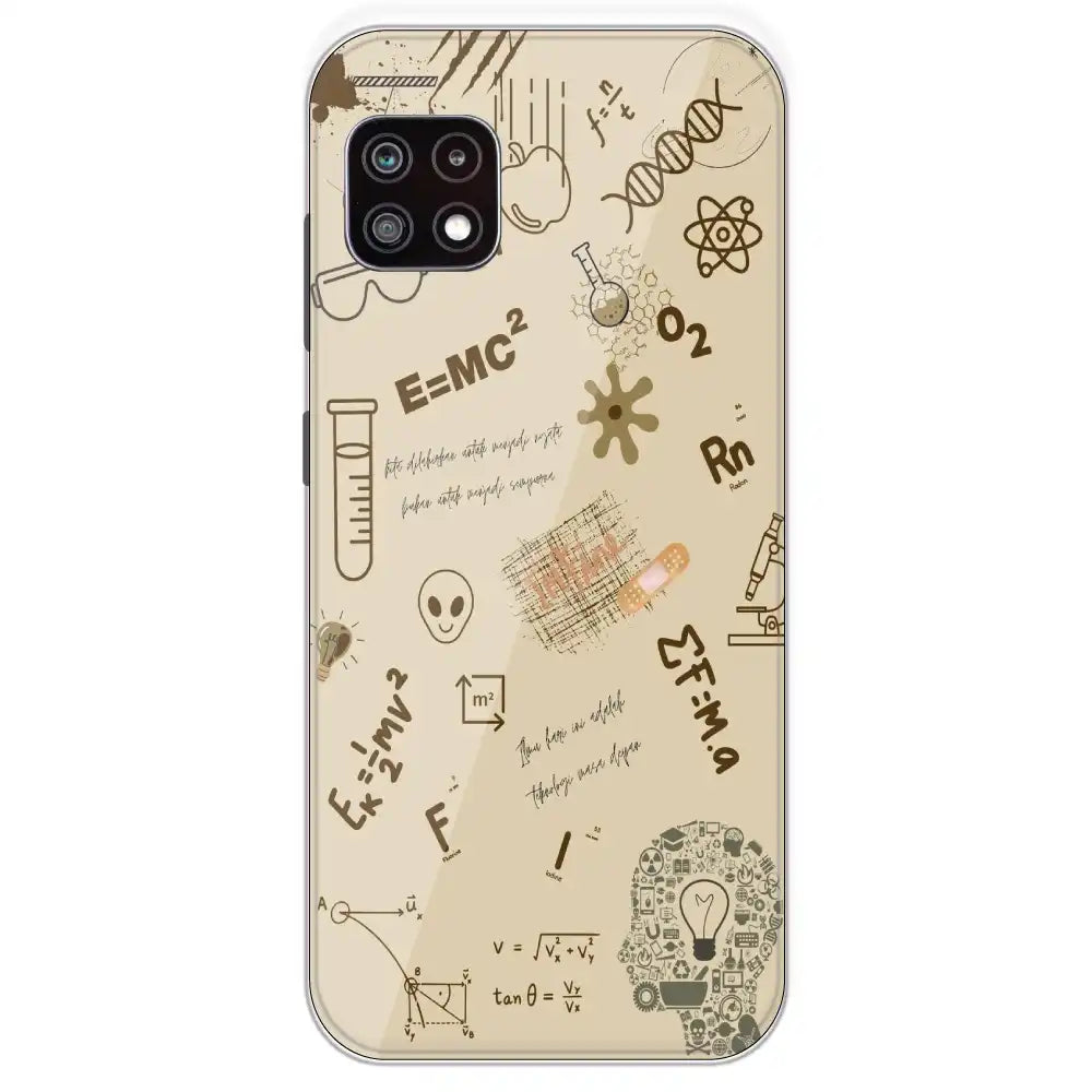 Physics Collage - Printed Silicone Case For Samsung Galaxy A22
