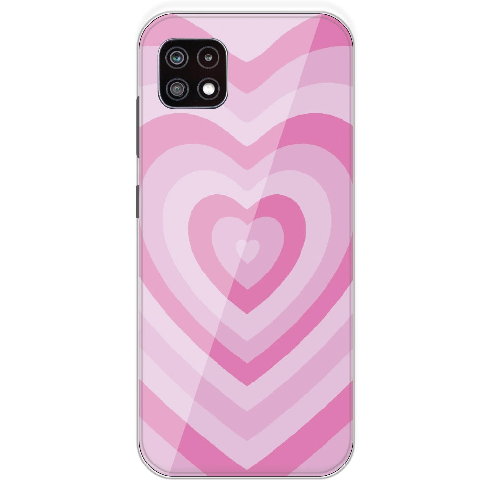 Pink Hearts - Printed Silicone Case For Samsung Galaxy A22