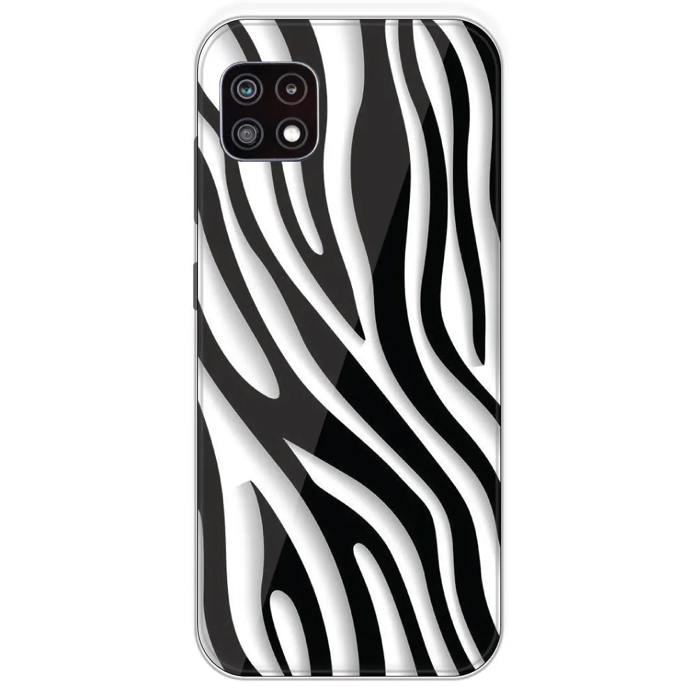 Zebra Print - Printed Silicone Case For Samsung Galaxy A22