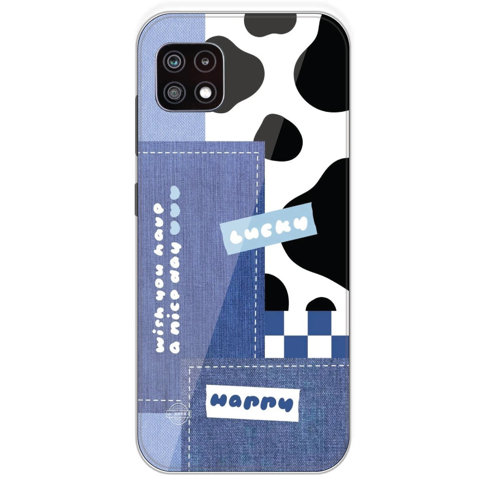 Cow Print Collage - Printed Silicone Case For Samsung Galaxy A22