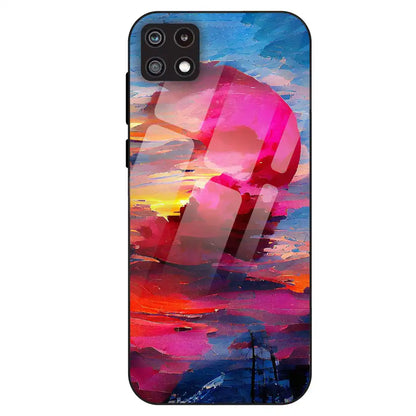 Abstract Sunset Vibes - Glass Case For Samsung Galaxy A22