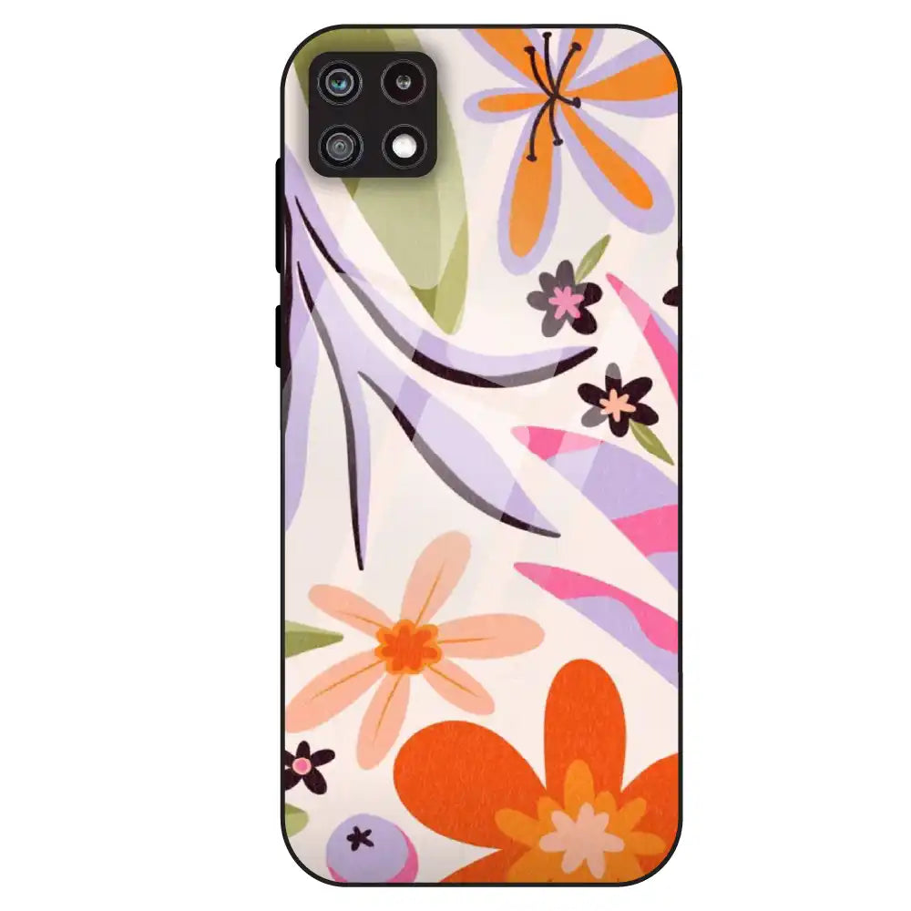 Floral Bliss Aesthetic - Glass Case For Samsung Galaxy A22