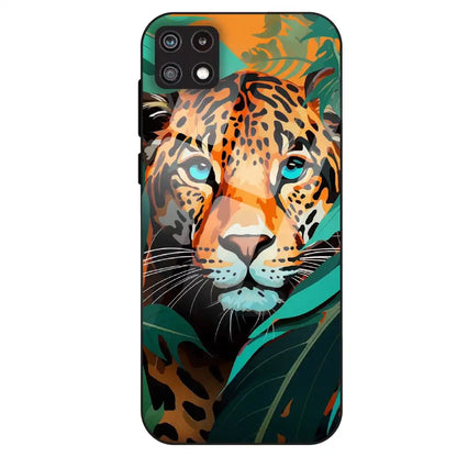 Leopard Jungle Art - Glass Case For Samsung Galaxy A22