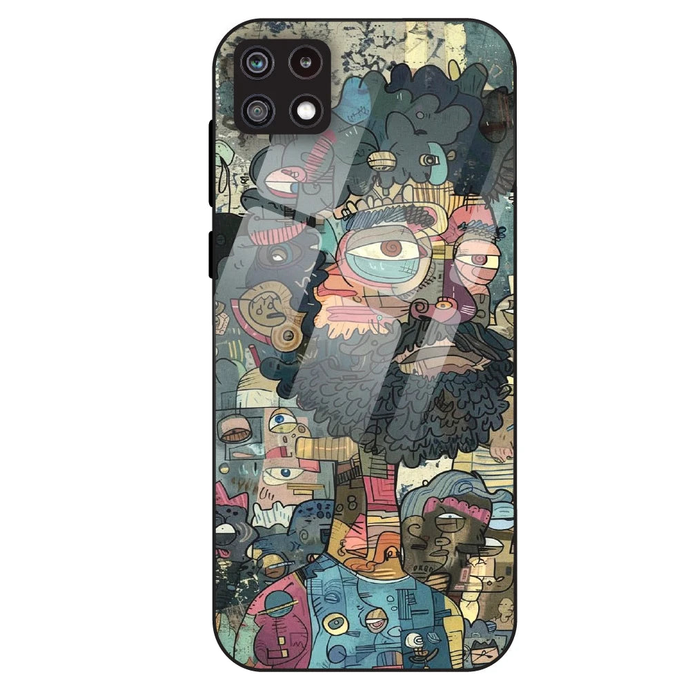 Urban Doodle Art - Glass Case For Samsung Galaxy A22