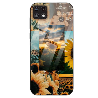 Sunflower Serenity Collage - Glass Case For Samsung Galaxy A22