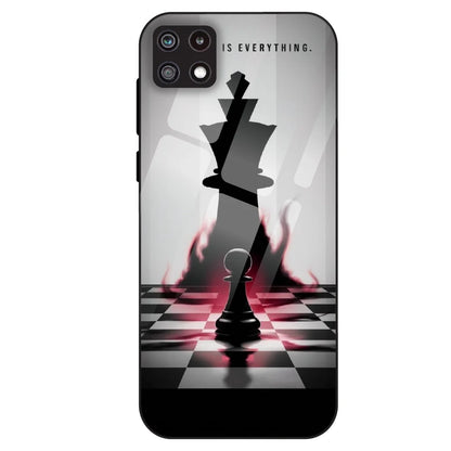 Chess Power Shadow - Glass Case For Samsung Galaxy A22