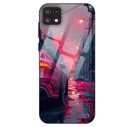 Neon Street Racer - Glass Case For Samsung Galaxy A22
