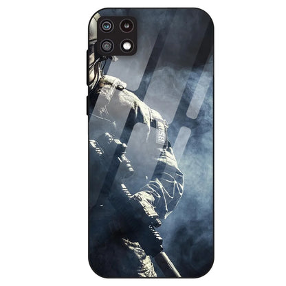 Tactical Soldier - Glass Case For Samsung Galaxy A22