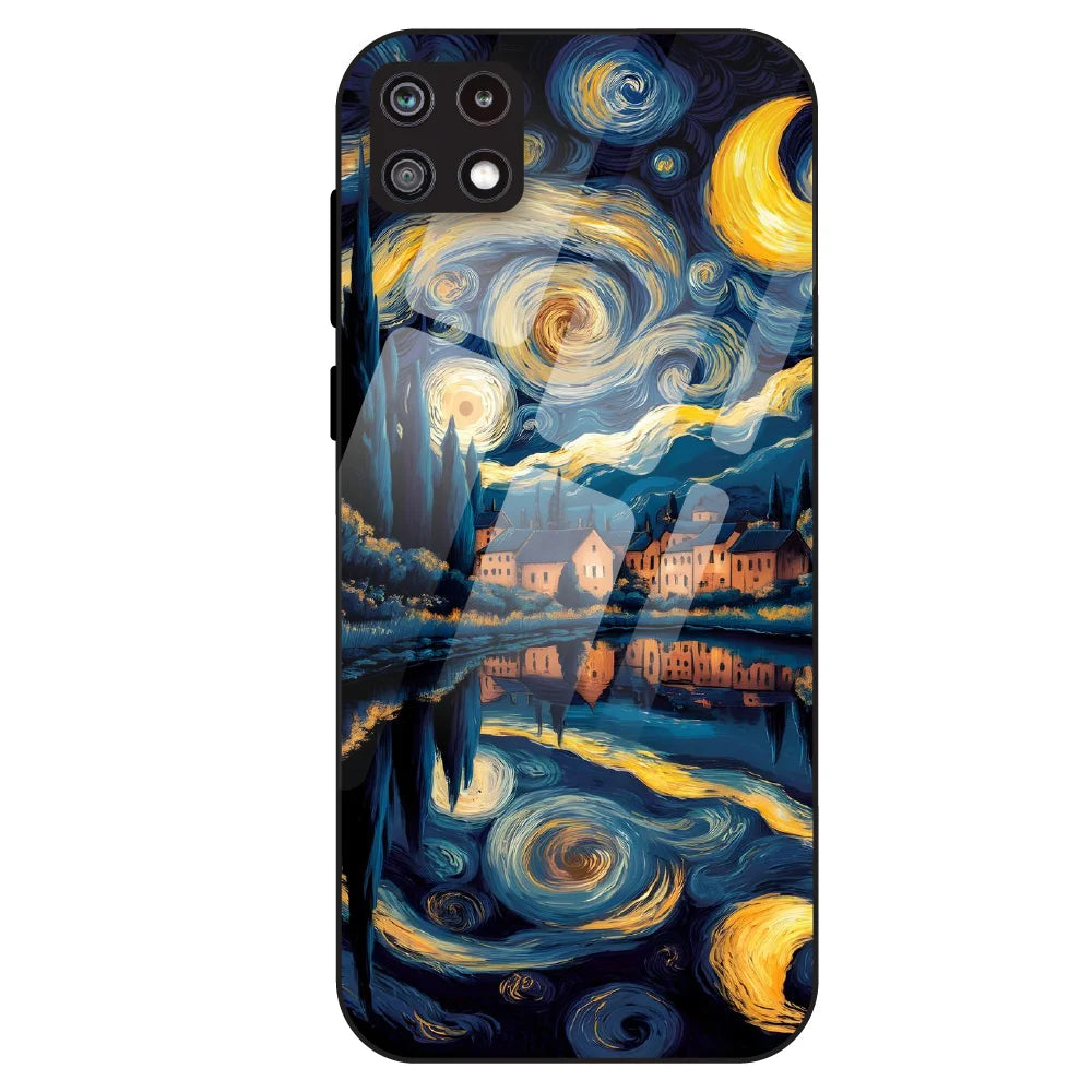 Starry Night Dreamscape - Glass Case For Samsung Galaxy A22