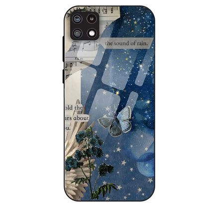 Midnight Butterfly Aesthetic - Glass Case For Samsung Galaxy A22