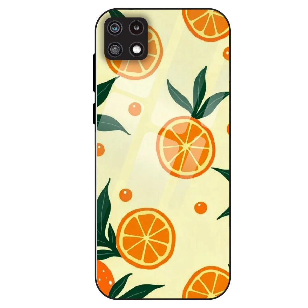 Citrus Orange Fresh - Glass Case For Samsung Galaxy A22
