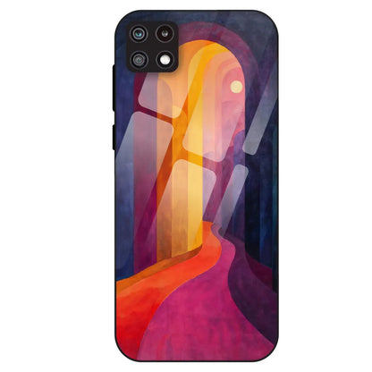 Abstract Sunset Path - Glass Case For Samsung Galaxy A22