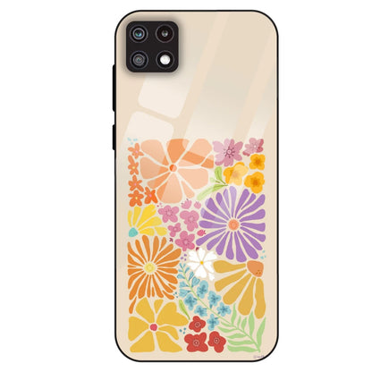 Colorful Floral - Glass Case For Samsung Galaxy A22