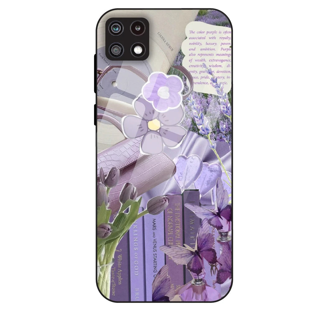 Purple Aesthetic - Glass Case For Samsung Galaxy A22