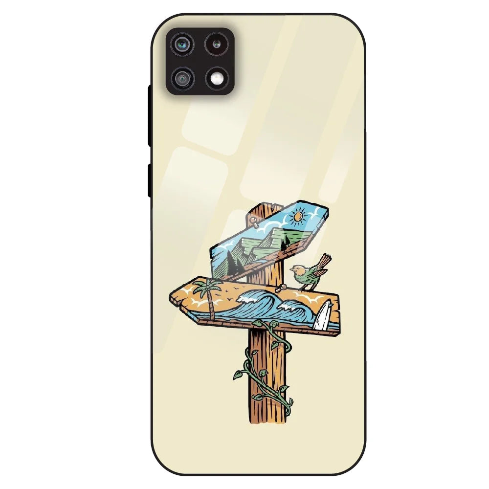 Nature Postbox Art Aesthetic - Glass Case For Samsung Galaxy A22