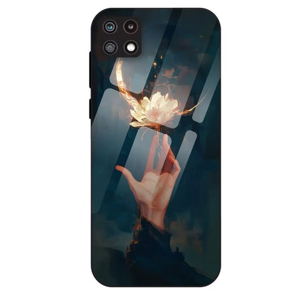 Mystic Hand & Bloom - Glass Case For Samsung Galaxy A22