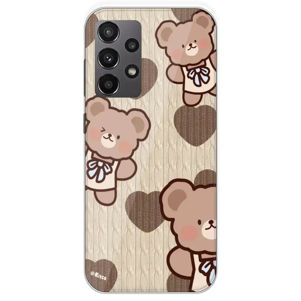 Teddy Heart - Printed Silicone Case For Samsung Galaxy A23