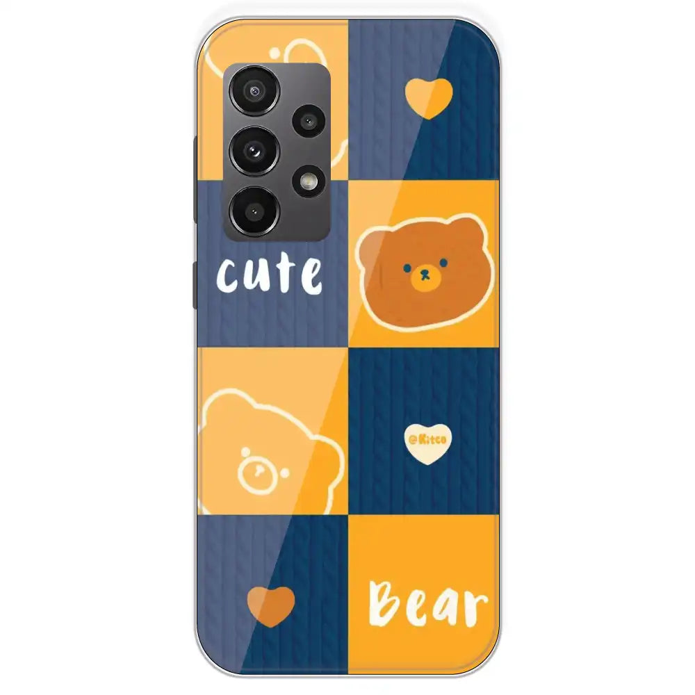 Cute Bear Collage - Printed Silicone Case For Samsung Galaxy A23