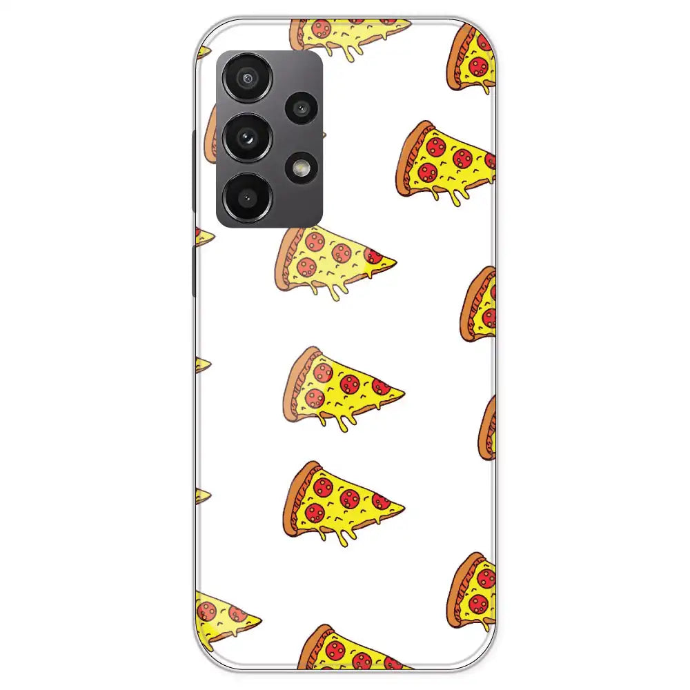 Pizza - Clear Printed Silicone Case For Samsung Galaxy A23