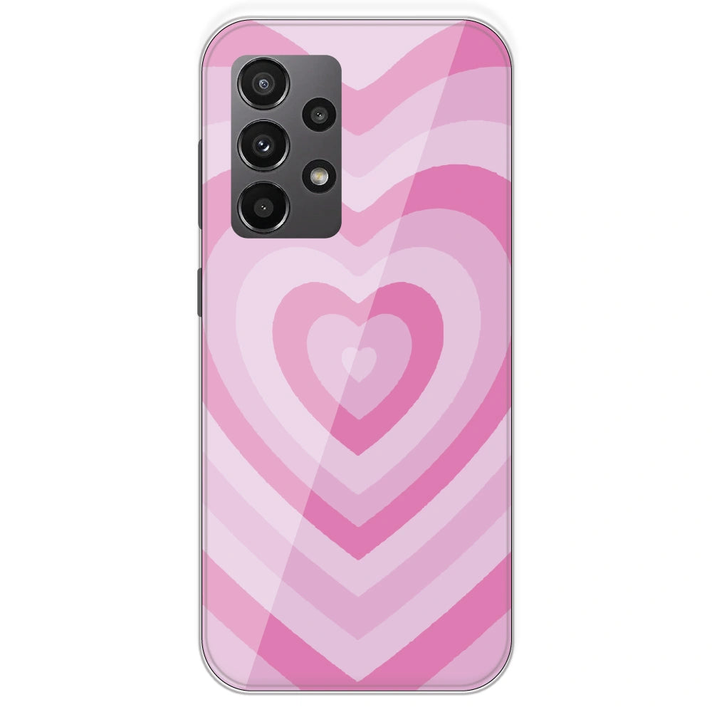 Pink Hearts - Printed Silicone Case For Samsung Galaxy A23