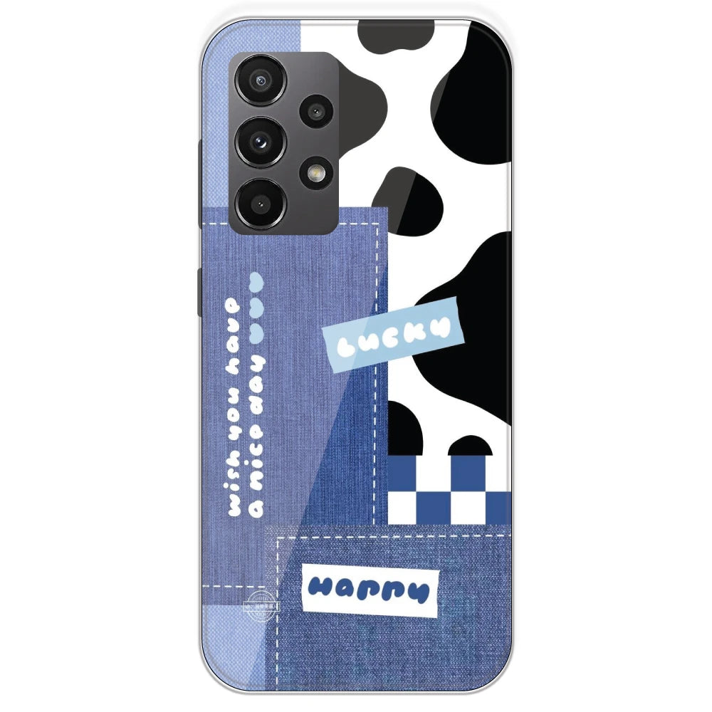 Cow Print Collage - Printed Silicone Case For Samsung Galaxy A23