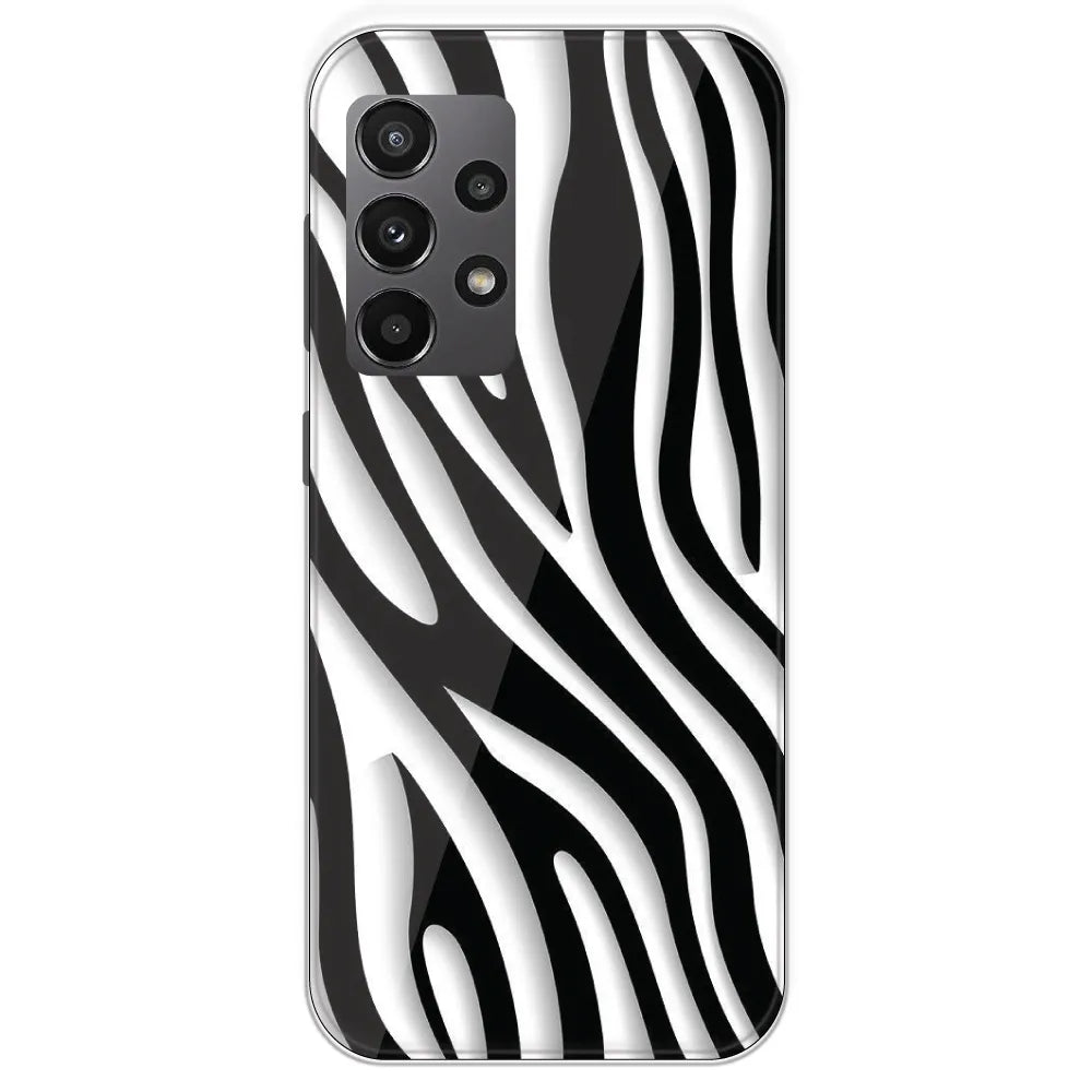 Zebra Print - Printed Silicone Case For Samsung Galaxy A23