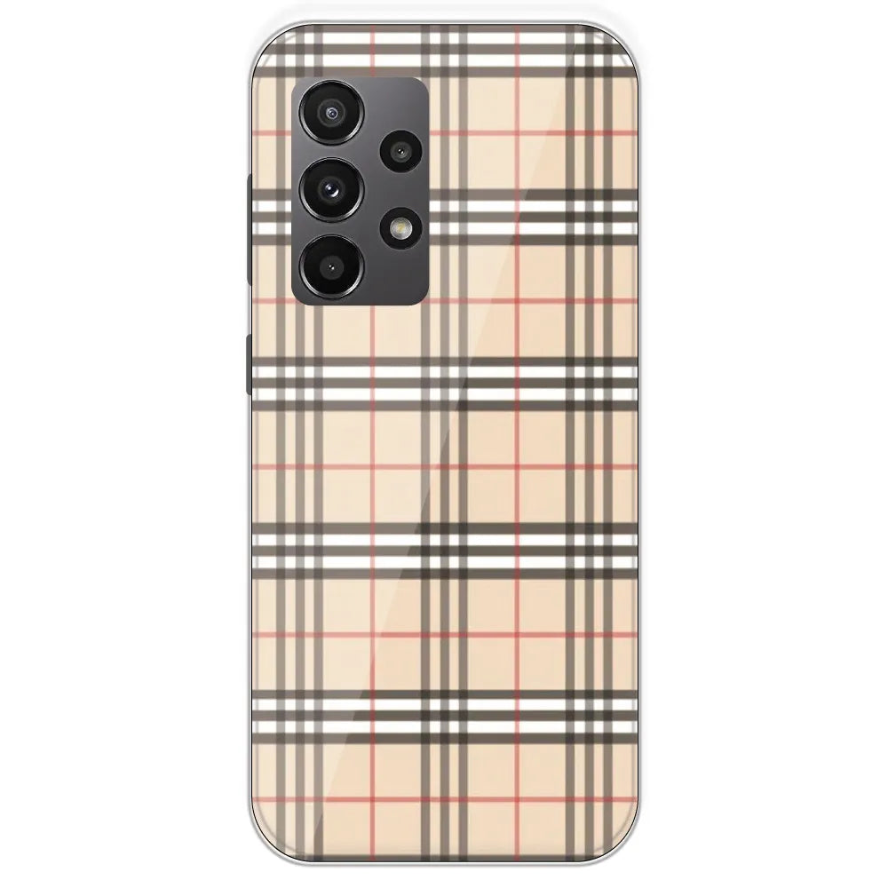 Yellow Checks - Printed Silicone Case For Samsung Galaxy A23