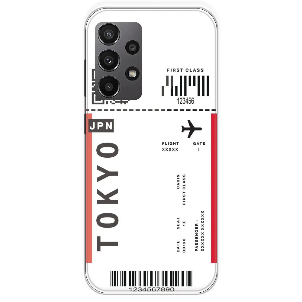 Tokyo Ticket - Clear Printed Silicone Case For Samsung Galaxy A23