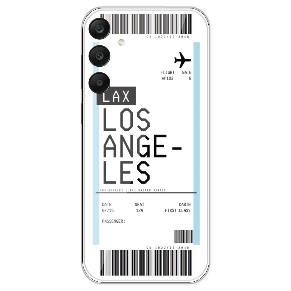 Los Angeles Ticket - Clear Printed Silicone Case For Samsung Galaxy A25