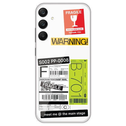 Fragile Labels - Clear Printed Silicone Case For Samsung Galaxy A25