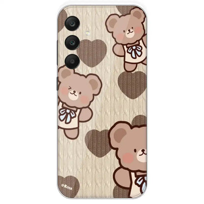 Teddy Heart - Printed Silicone Case For Samsung Galaxy A25