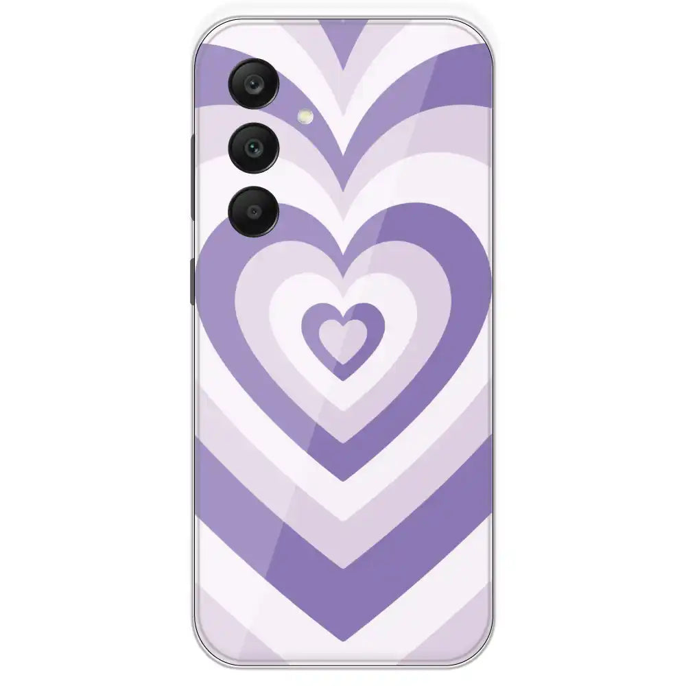 Dark Purple Hearts - Printed Silicone Case For Samsung Galaxy A25