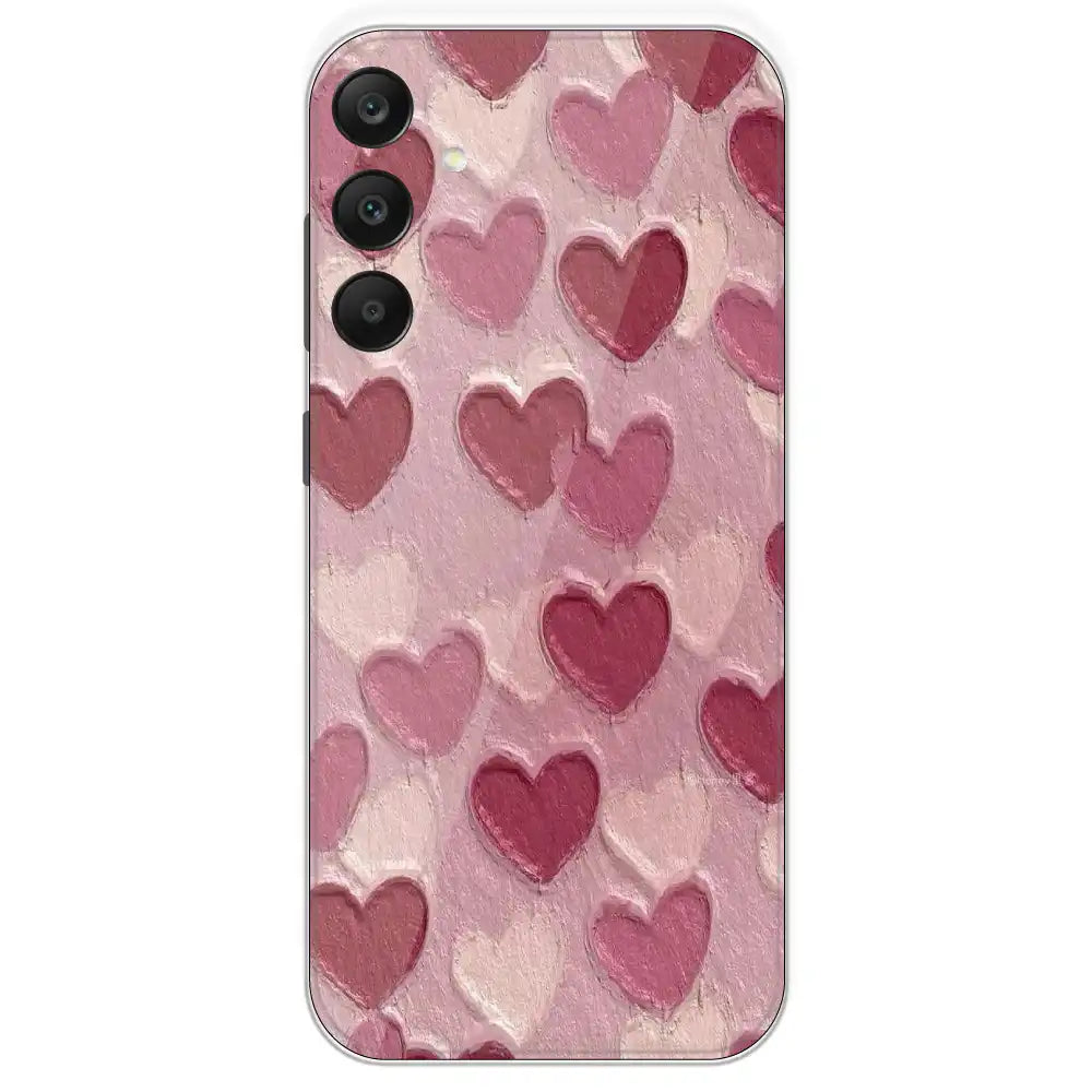 Pastel Hearts Love - Printed Silicone Case For Samsung Galaxy A25