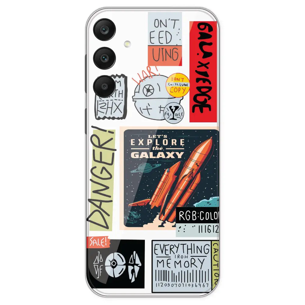 Galaxy - Clear Printed Silicone Case For Samsung Galaxy A25