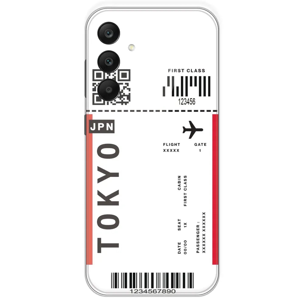 Tokyo Ticket - Clear Printed Silicone Case For Samsung Galaxy A25