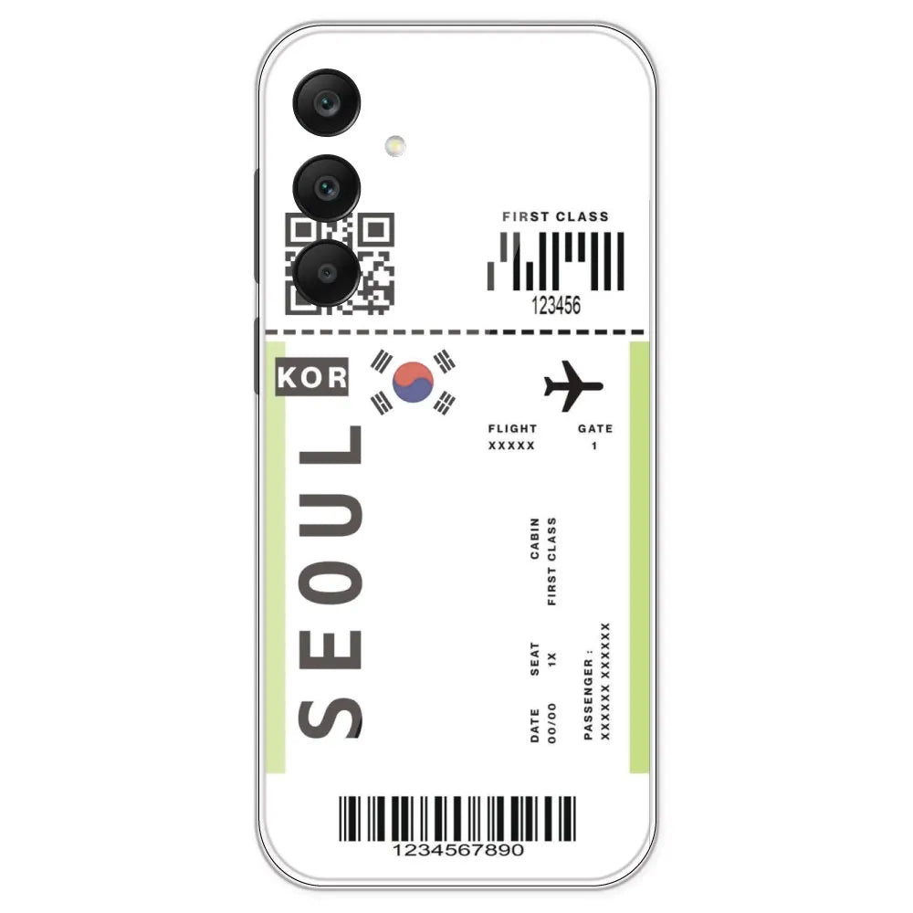 Seoul Ticket - Clear Printed Silicone Case For Samsung Galaxy A25