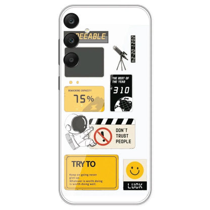 Space - Clear Printed Silicone Case For Samsung Galaxy A25
