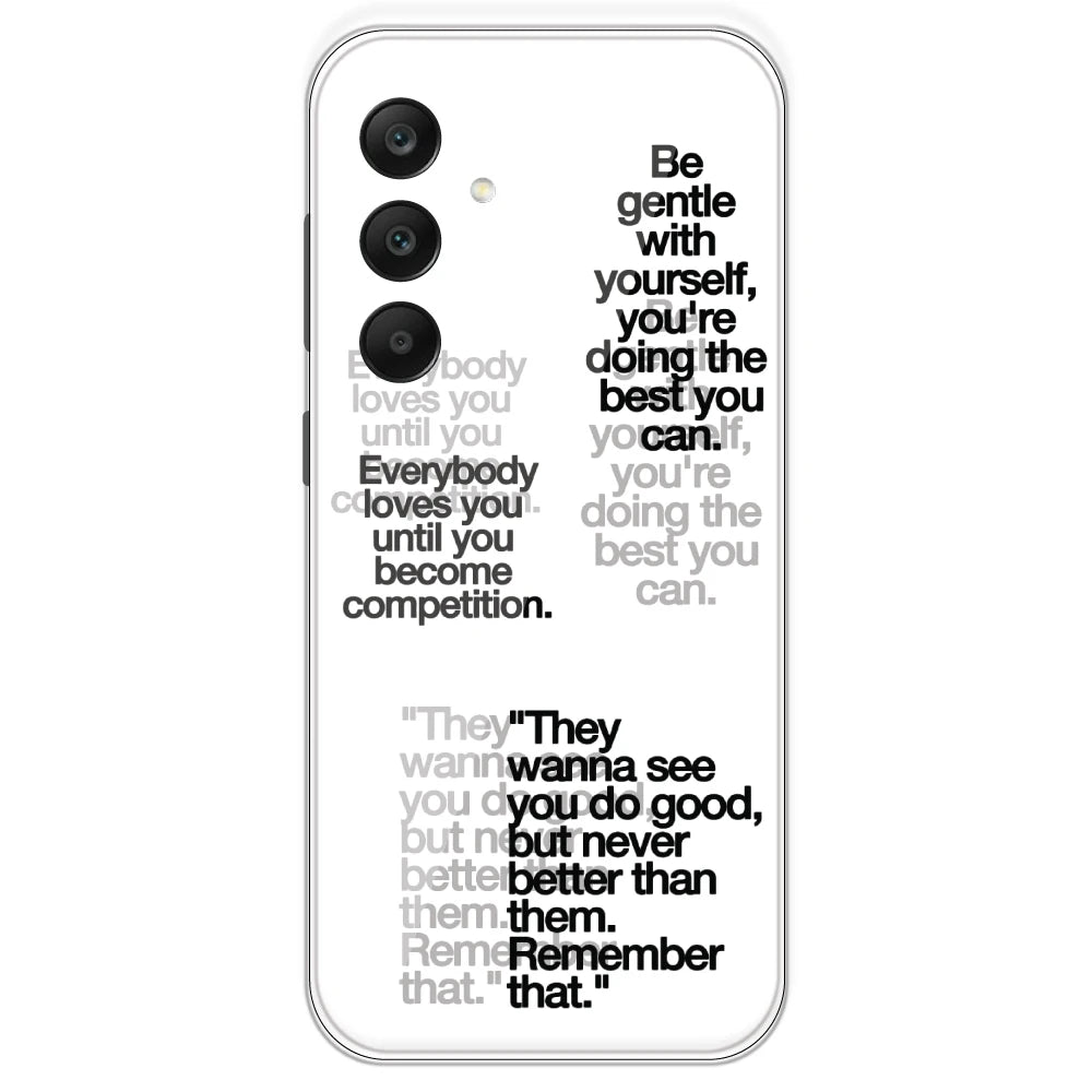 Motivational Quotes - Clear Printed Silicone Case For Samsung Galaxy A25