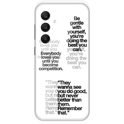 Motivational Quotes - Clear Printed Silicone Case For Samsung Galaxy A25